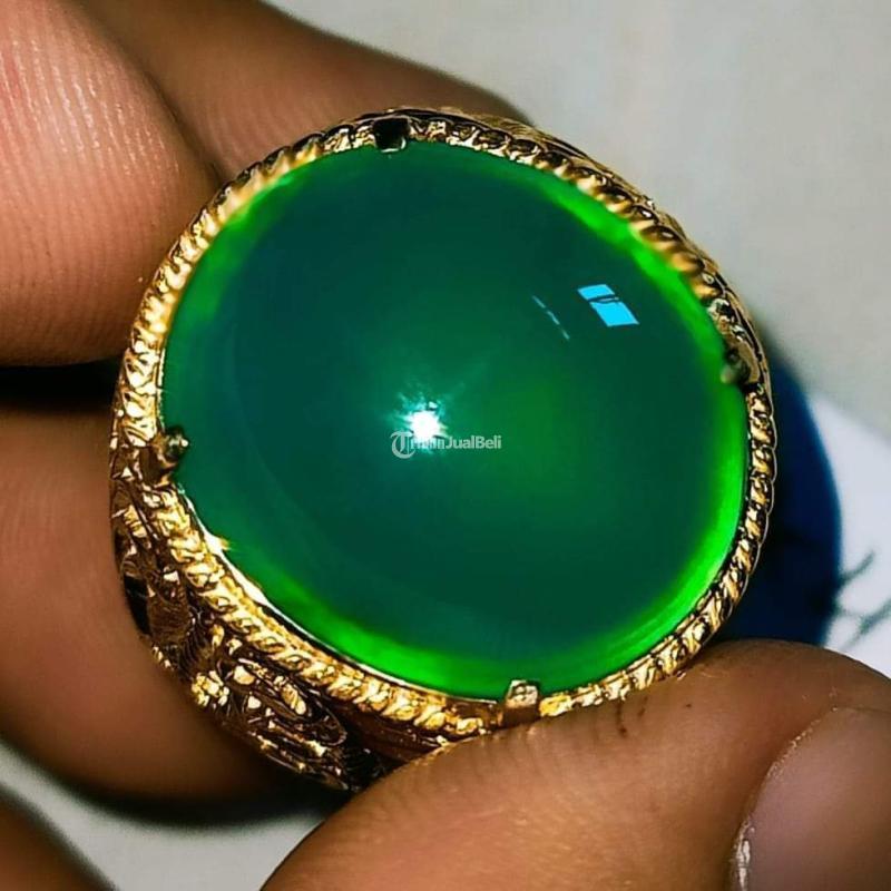 Batu Bacan Gulau Kualitas Terbaik BC102 Bluishgreen Kental Solid Glossy Super Klimis - Jakarta Pusat