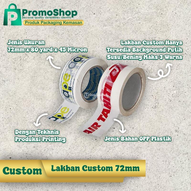 Cetak Lakban Bening Besar Custom Pabrik - Surabaya Jawa Timur