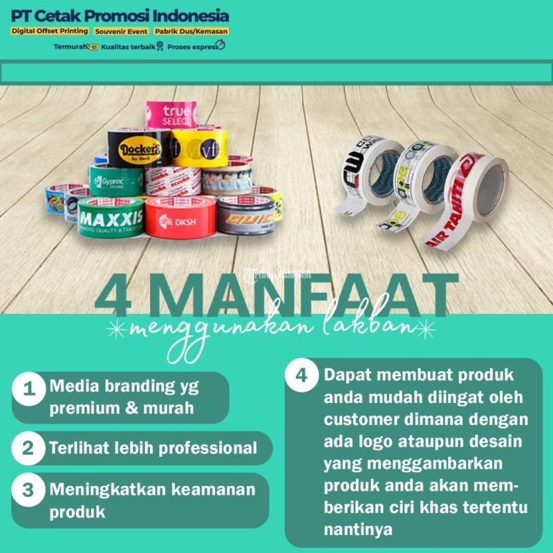 Cetak Lakban Bening Besar Custom Pabrik - Surabaya Jawa Timur