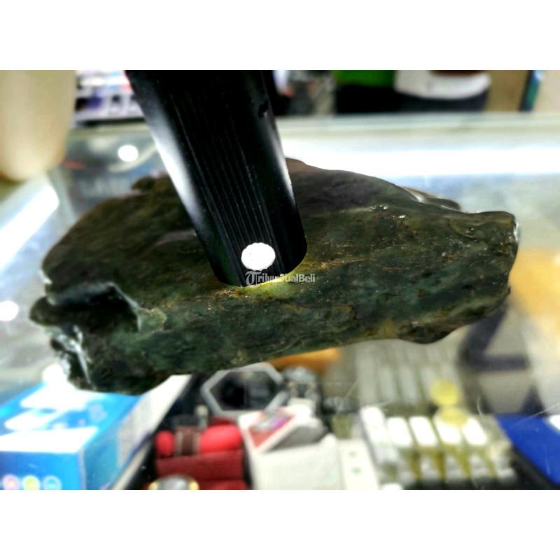Bahan Batu Giok Jadeite Jade RJD012 Bahan Tunggal Tanpa Kulit 1.6kg Natural - Jakarta Pusat 