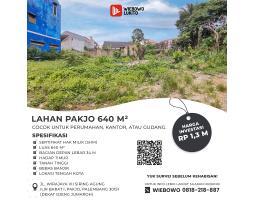 Jual Tanah 640 m2 di Pakjo Kota Palembang Dekat RS Bhayangkara Moh. Hasan, UIN Raden - Palembang Sumatera Selatan