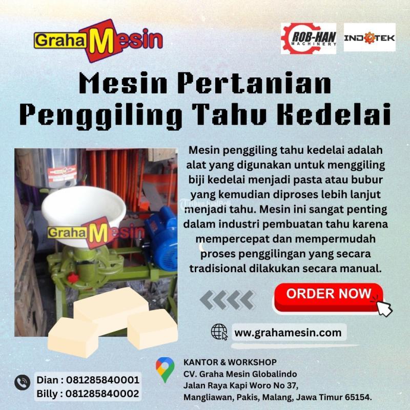 Mesin Pertanian Penggiling Tahu Kedelai Graha Mesin - Malang Jawa Timur