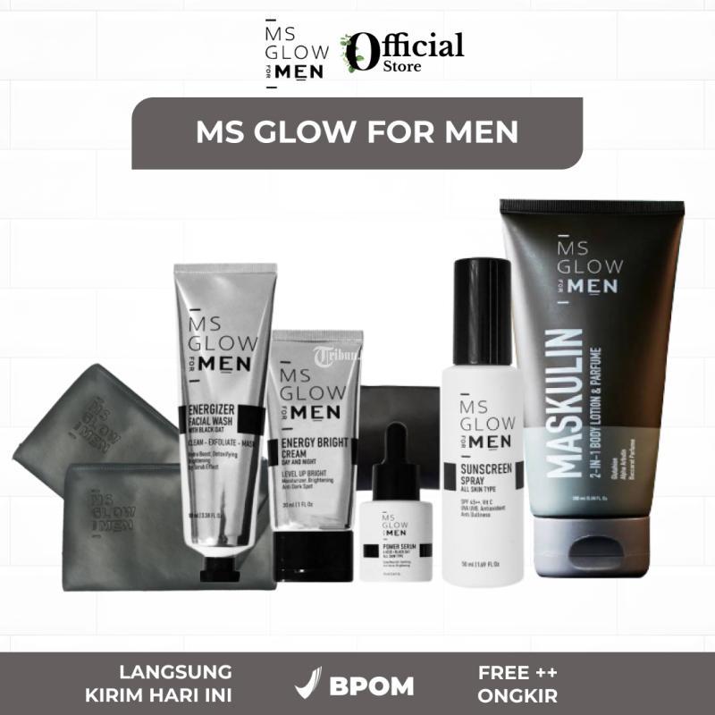 Ms Glow Men Paket Lengkap - Perawatan Wajah Pria 1 In 4 Pemutih Wajah Penghilang - Surabaya Jawa Timur