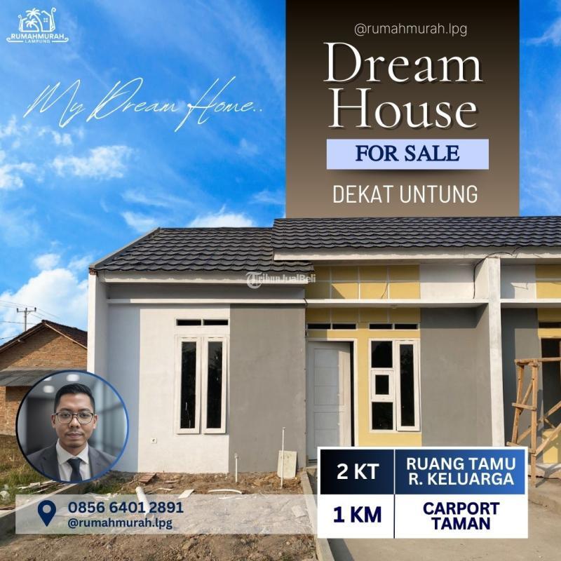 Jual Rumah Tipe 36 Luas 72m2 2KT 1KM Belakang Pasar Karang Anyar Dekat Untung Free Deposit - Bandar Lampung