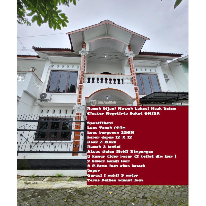 Rumah Mewah Lokasi Hook Baru Luas 250 m2 Dalam Cluster Nogotirto Dekat UNISA - Sleman Jogja
