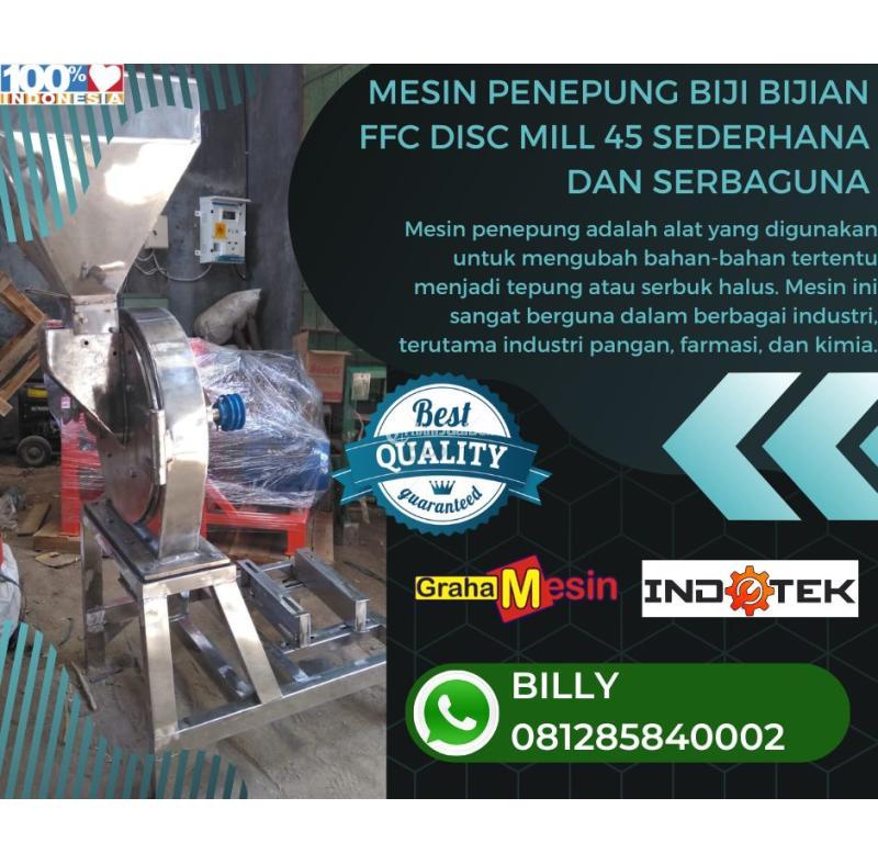 Mesin Penepung Biji Bijian FFC Disc Mill 45 Sederhana dan Serbaguna - Malang Jawa Timur