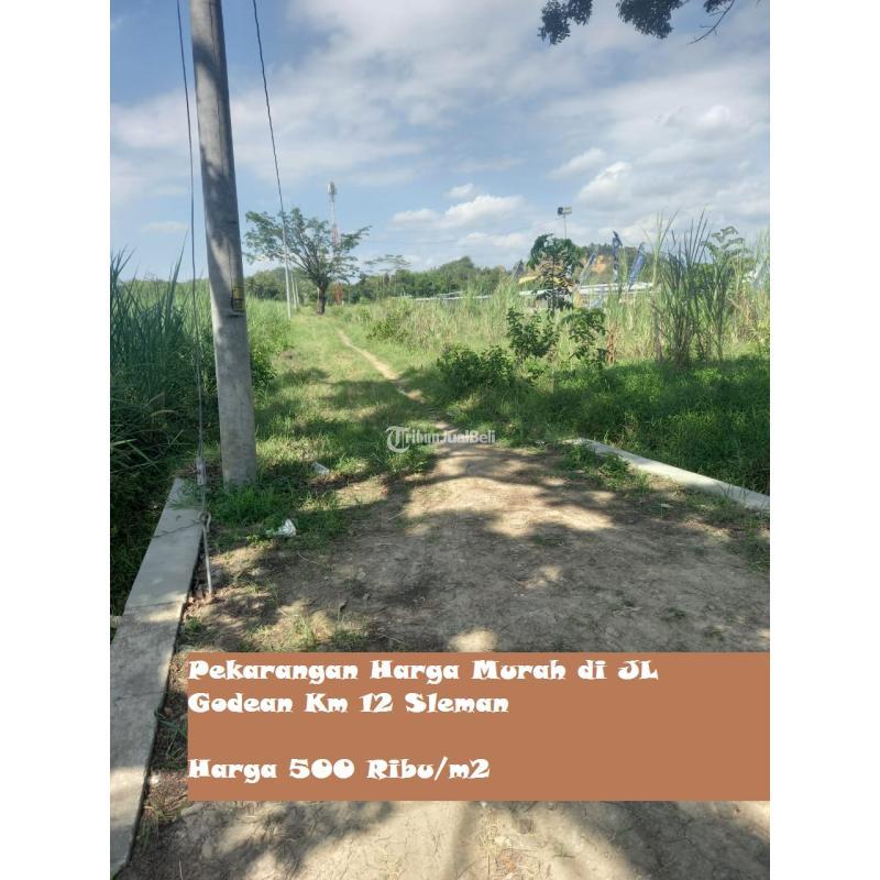 Jual Tanah Pekarangan Luas 852 m2 Harga Murah di JL Godean Km 12 - Sleman Jogja