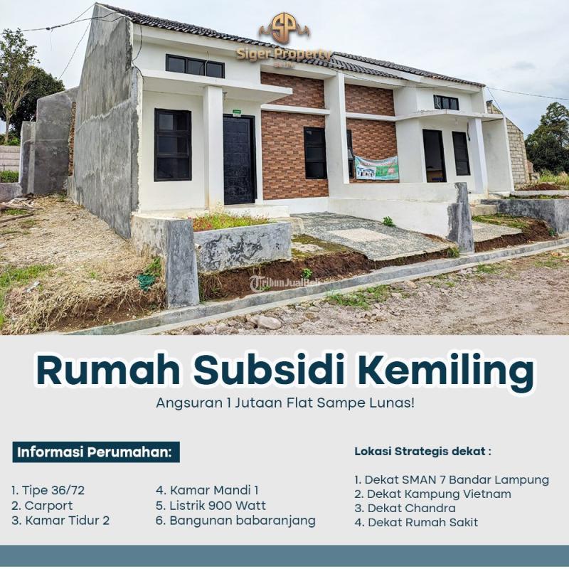 Jual Rumah Murah Kemiling Tipe 72 Baru - Bandar Lampung