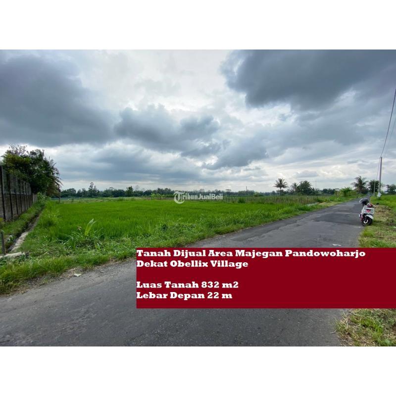 Jual Tanah Luas 832m2 SHM Area Majegan Pandowoharjo Dekat Obellix Village - Sleman Yogyakarta