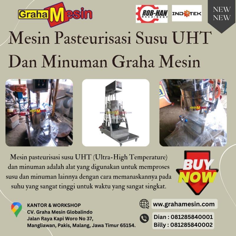 Terbaru Mesin Pasteurisasi Susu UHT Dan Minuman Merk Graha - Malang Jawa Timur