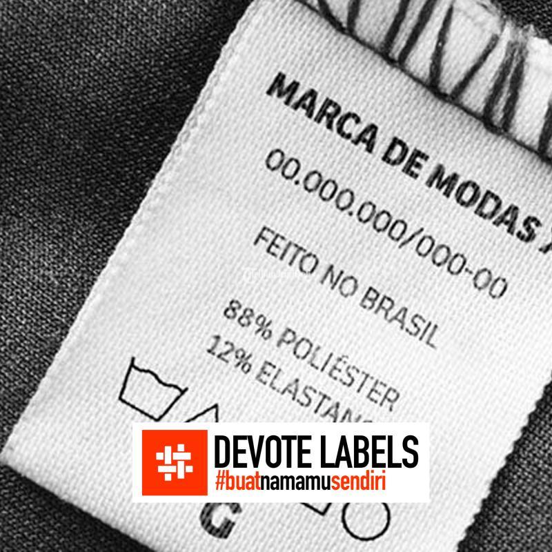 Label Pakaian Satin Wovendamask - Madiun Jawa Timur