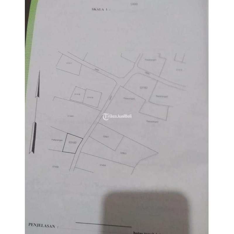 Dijual Tanah Pekarangan SHMP Hadap Timur di Pakem Jogja Utara LT305 - Sleman Yogyakarta