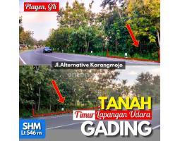 Tanah Jogja Gading Tepi Jalan Alternative Karangmojo SHM Lt 546 m2 - Gunung Kidul
