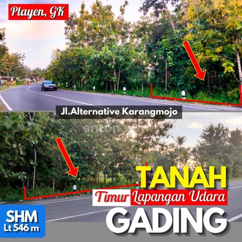 Dijual Tanah Jogja Gading Tepi Jalan Alternative Karangmojo SHM Lt 546 m2 - Gunung Kidul