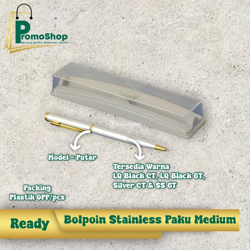 Cetak Pulpen Stainless Steel Kampanye Percetakan Souvenir Bolpoin - Surabaya Jawa Timur