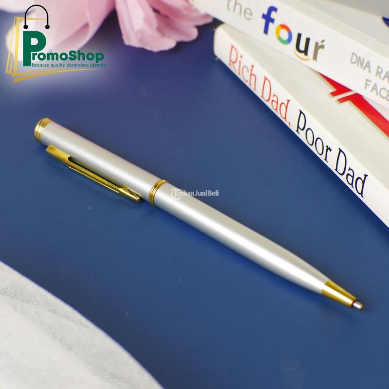 Cetak Pulpen Stainless Steel Kampanye Percetakan Souvenir Bolpoin - Surabaya Jawa Timur