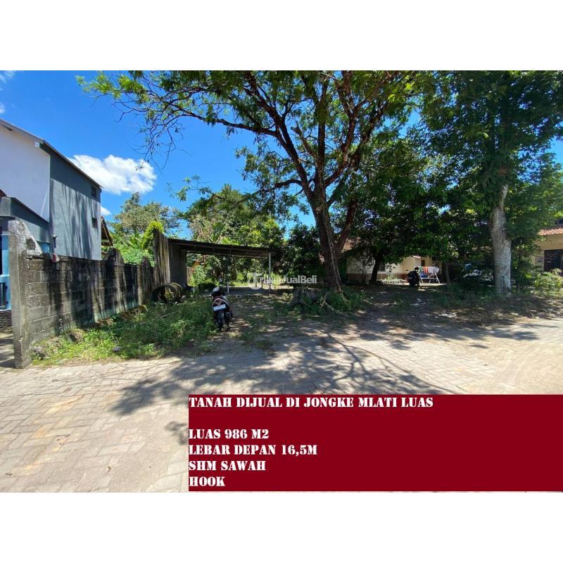 Dijual Tanah SHM Luas 986m2 Posisi Hook di Jongke Mlati - Sleman Yogyakarta