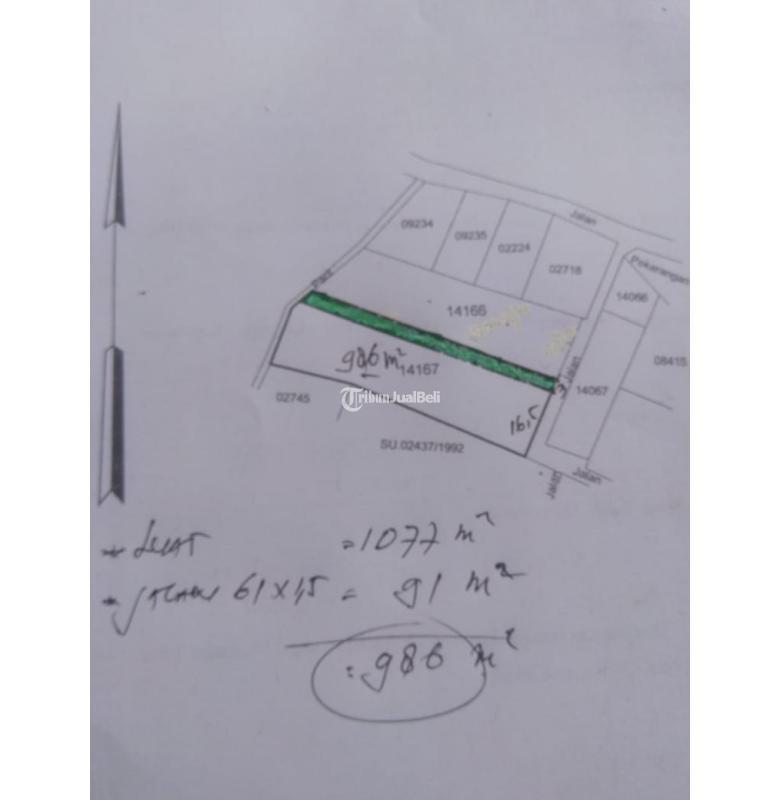 Dijual Tanah SHM Luas 986m2 Posisi Hook di Jongke Mlati - Sleman Yogyakarta