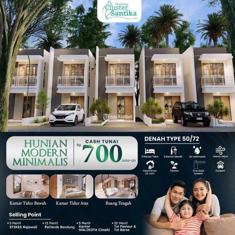 Jual Rumah 2 Lantai LT72 LB45 Dengan Konsep Minimalis  Modern Cihanjuang - Bandung Barat Jawa Barat