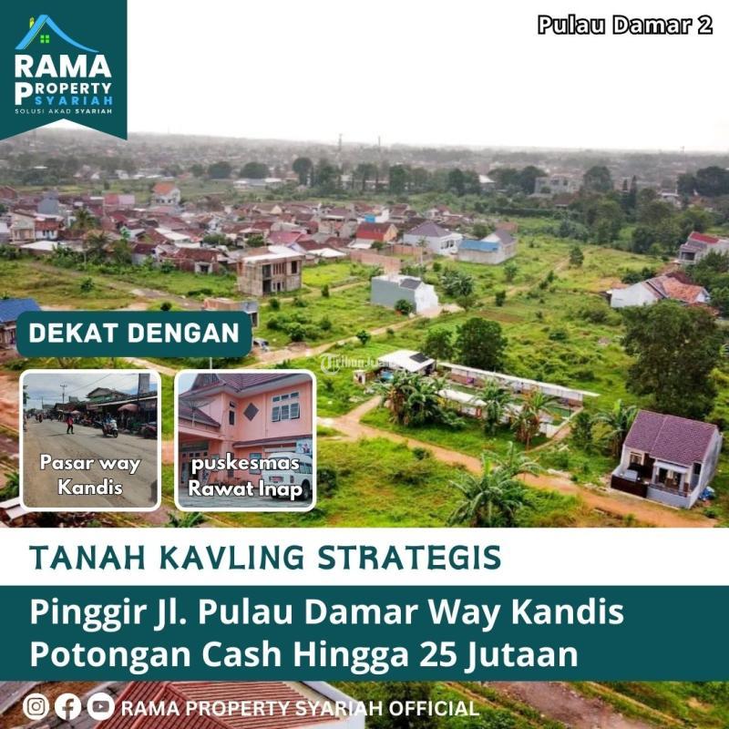 Jual Tanah Kavling Luas 100m2 SHM Murah Dekat Pasar Perumnas Way Kandis - Bandar Lampung