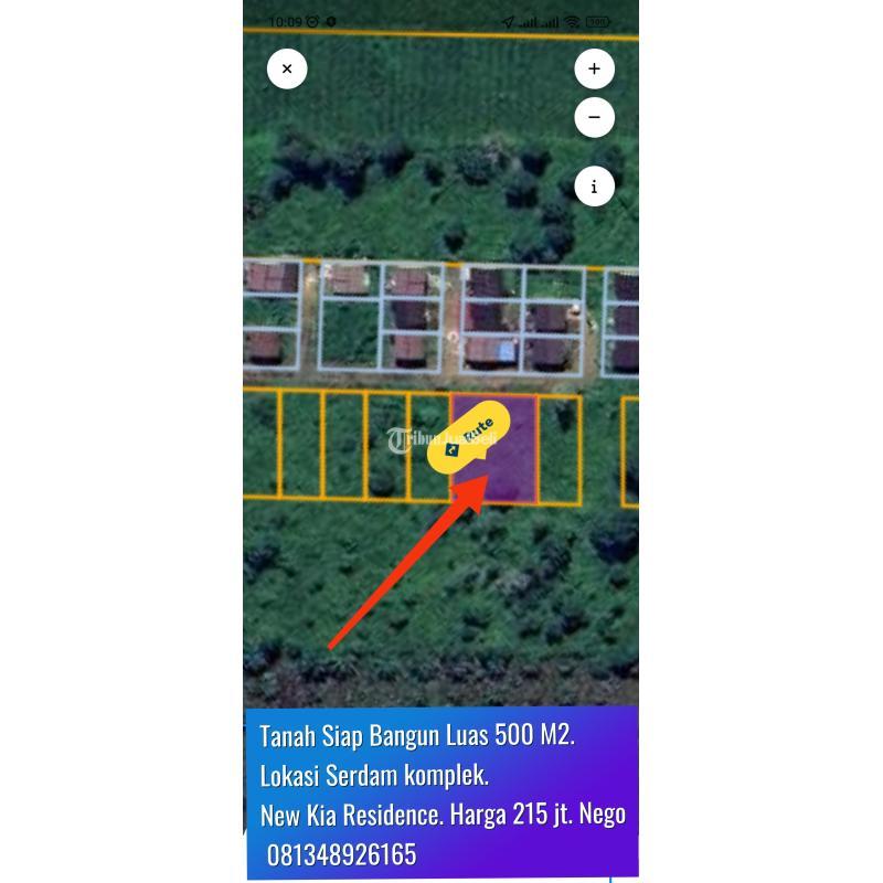 Jual Tanah Siap Bangun Luas 500m2 Lokasi Serdam Komplek New Kia Residence - Kubu Raya Kalimantan Barat