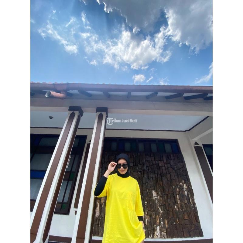 Kaos Oversize Yellow Polos Bahan Adem Unisex - Temanggung Jawa Tengah