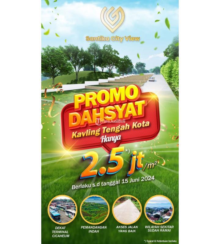 Dijual Tanah Lahan Murah Stategis di Pusat Kota LT108 m2 - Bandung Jawa Barat 