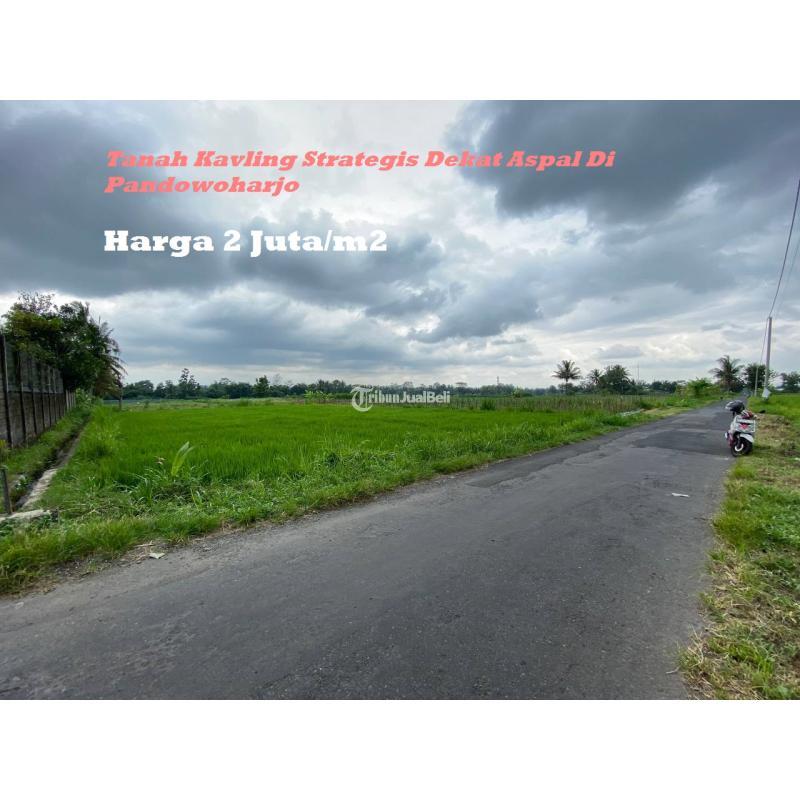 Jual Tanah Kavling Luas 832 m2 Strategis Dekat Aspal Di Pandowoharjo - Sleman Jogja