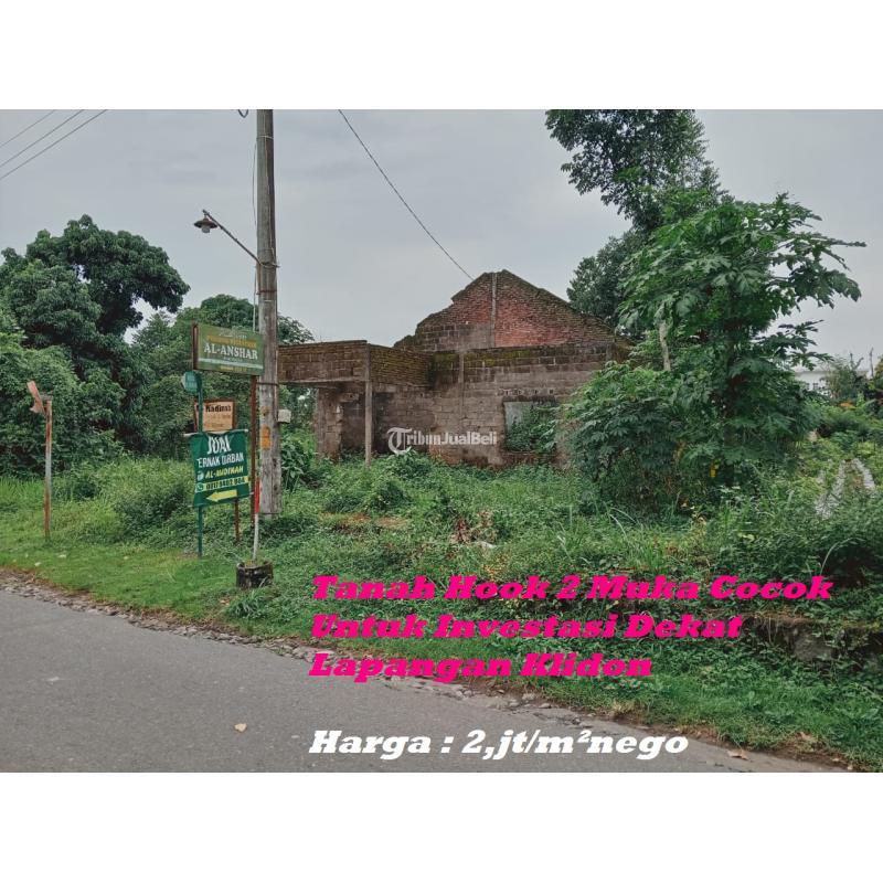 Dijual Tanah Hook 2 Muka Cocok Untuk Investasi Dekat Lapangan Klidon LT500 SHM - Sleman Yogyakarta