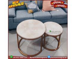 Meja Tamu Marmer Kaki Besi Bisa Custom Desain - Denpasar Bali