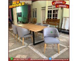 Meja Makan Jati Solid Kursi 6 Modern Mewah - Denpasar Bali