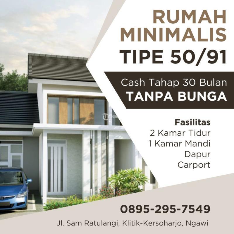 Jual Rumah Murah LT91 LB50 2KT 1KM Siap Huni Minimalis - Ngawi Jawa Timur