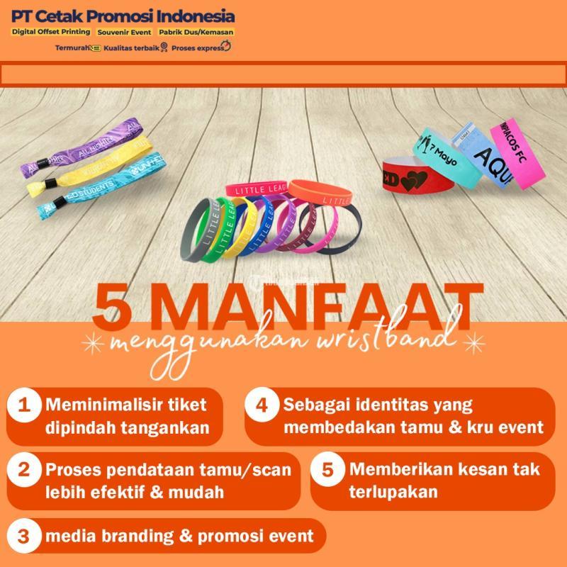 Cetak Wristband Lanyard Event Konser 1 Sisi Murah Terdekat - Surabaya Jawa Timur