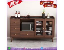 Bufet Dapur Modern Kayu Jati Terbaru Bufet Rak Piring Dapur - Kediri Jawa Timur