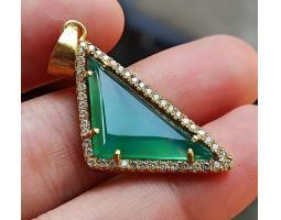 Liontin Batu Bacan Majiko Kristal BC056 Ikatan Perak HM Mardani Mewah - Jakarta Pusat