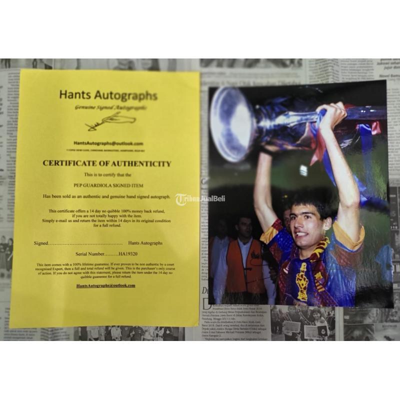 Foto Bertanda Tangan Pep Guardiola PEP001 Dengan Sertifikat Original Signed Phot - Jakarta Pusat