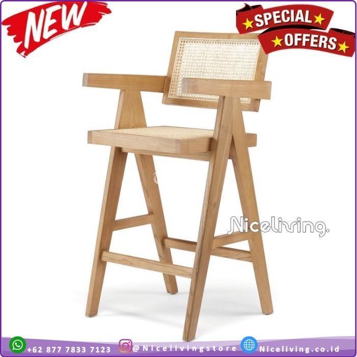 Kursi Bar Minimalis Kayu Jati Kursi Bar Rotan Furniture Jepara - Semarang Kota Jawa Tengah