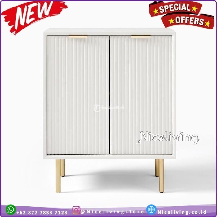 Buffet Salur Warna Putih Kaki Stainless - Tangerang Banten 