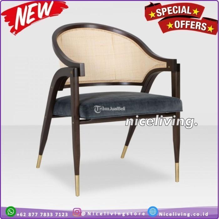 Kursi Cafe Dudukan Busa Sandaran Rotan Terbaru Kursi Makan Modern - Tangerang Banten