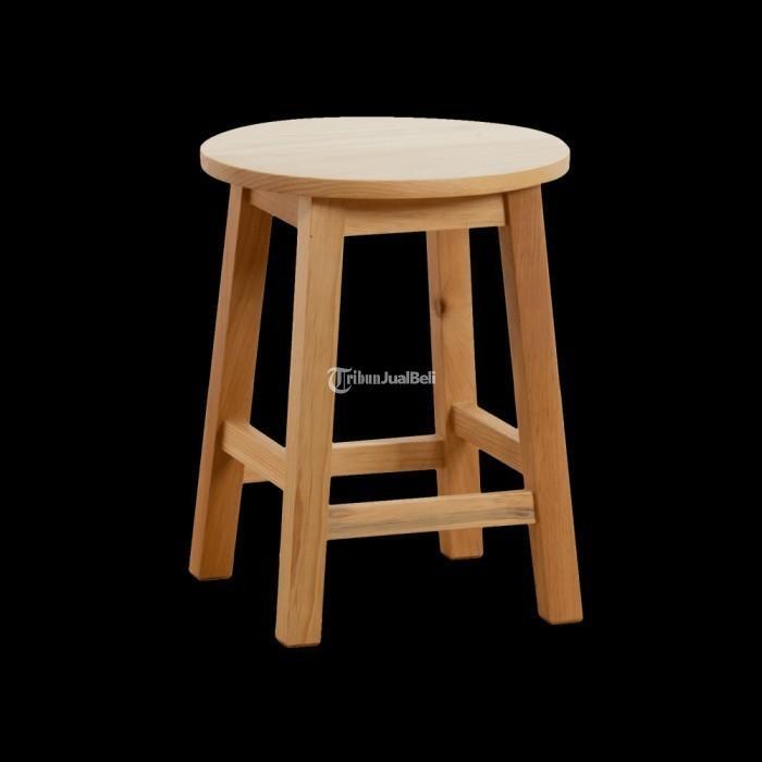 Kursi Stool Bundar Kayu Jati Kursi Cafe Murah Terlaris - Tangerang Kota Banten