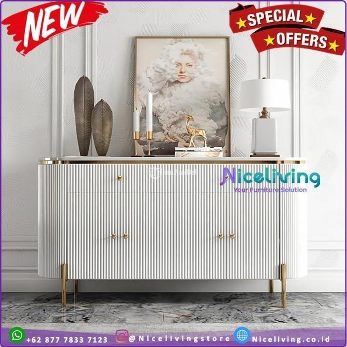 Buffet TV Salur Top Marmer Terlaris Meja Serbaguna - Tangerang Kota Banten