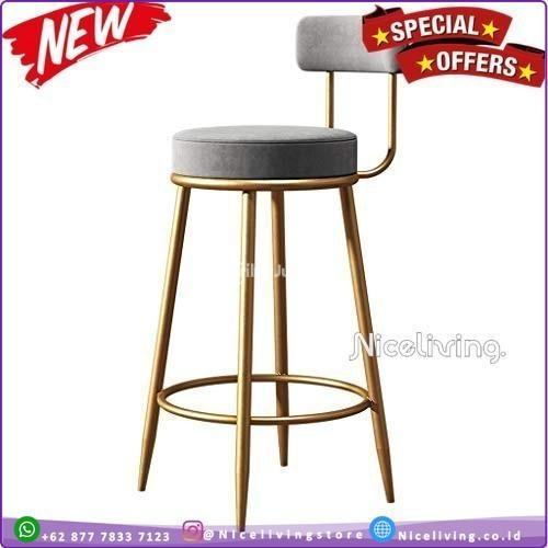Kursi Bar Besi Terbaru Finishing Gold Kursi Bar Kombinasi Busa Terbaik - Tangerang Kota Banten