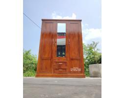 Produsen Lemari Pakaian Kayu Jati 3 Pintu - Semarang Jawa Tengah