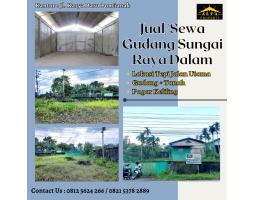 Jual Gudang  Tanah Luas LT2600 LB200 SHM Tepi Jalan Sungai Raya Dalam Pontianak Tenggara - Pontianak Kalimantan Barat