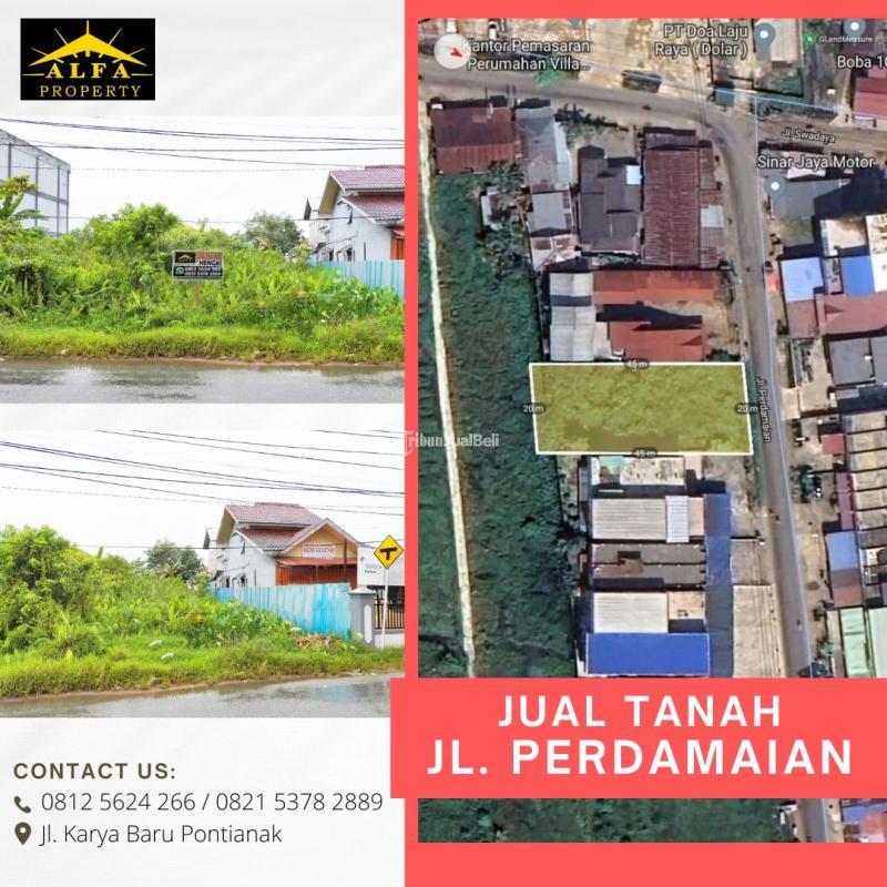 Jual Tanah Jl Perdamaian 20x45 meter Bangun 4 Ruko Kubu Pontianak - Kubu Raya Kalimantan Barat
