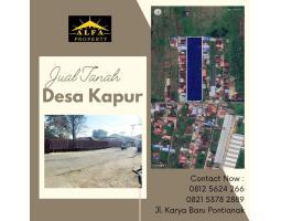 Jual Tanah Luas 9235 m2 Tepi Jl Desa Kapur - Kubu Raya Pontianak Kalimantan Barat