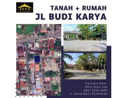 Jual Tanah 624m2 dengan Rumah 3 Kamar Budi Karya Pontianak Selatan - Pontianak Kalimantan Barat