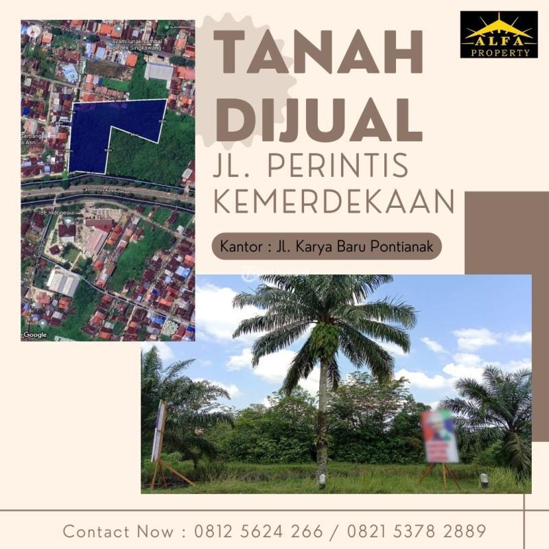 Jual Tanah Luas 14503m SHM Tepi Jalan Perintis Kemerdekaan Pontianak Timur - Pontianak Kalimantan Barat