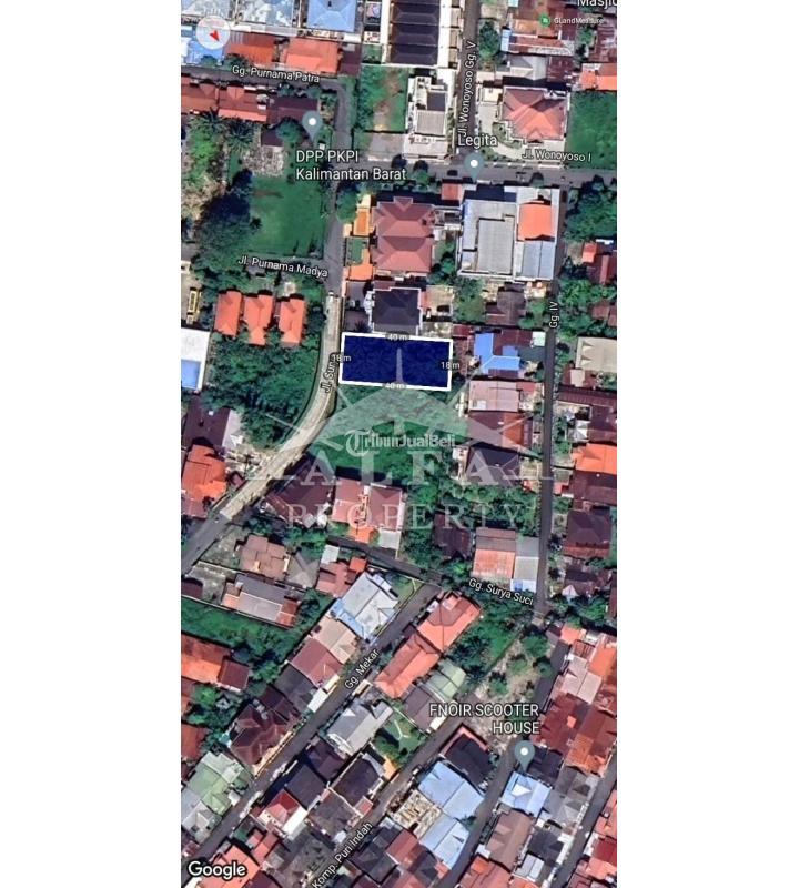 Jual Tanah Murah Luas 720m SHM Tepi Jalan Surya Pontianak Selatan - Pontianak Kalimantan Barat