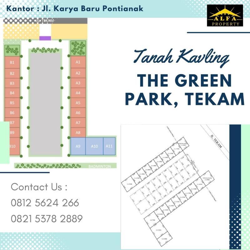 Jual Tanah Kavling Green Park Tekam Luas 145m SHM Pontianak Timur - Pontianak Kalimantan Barat